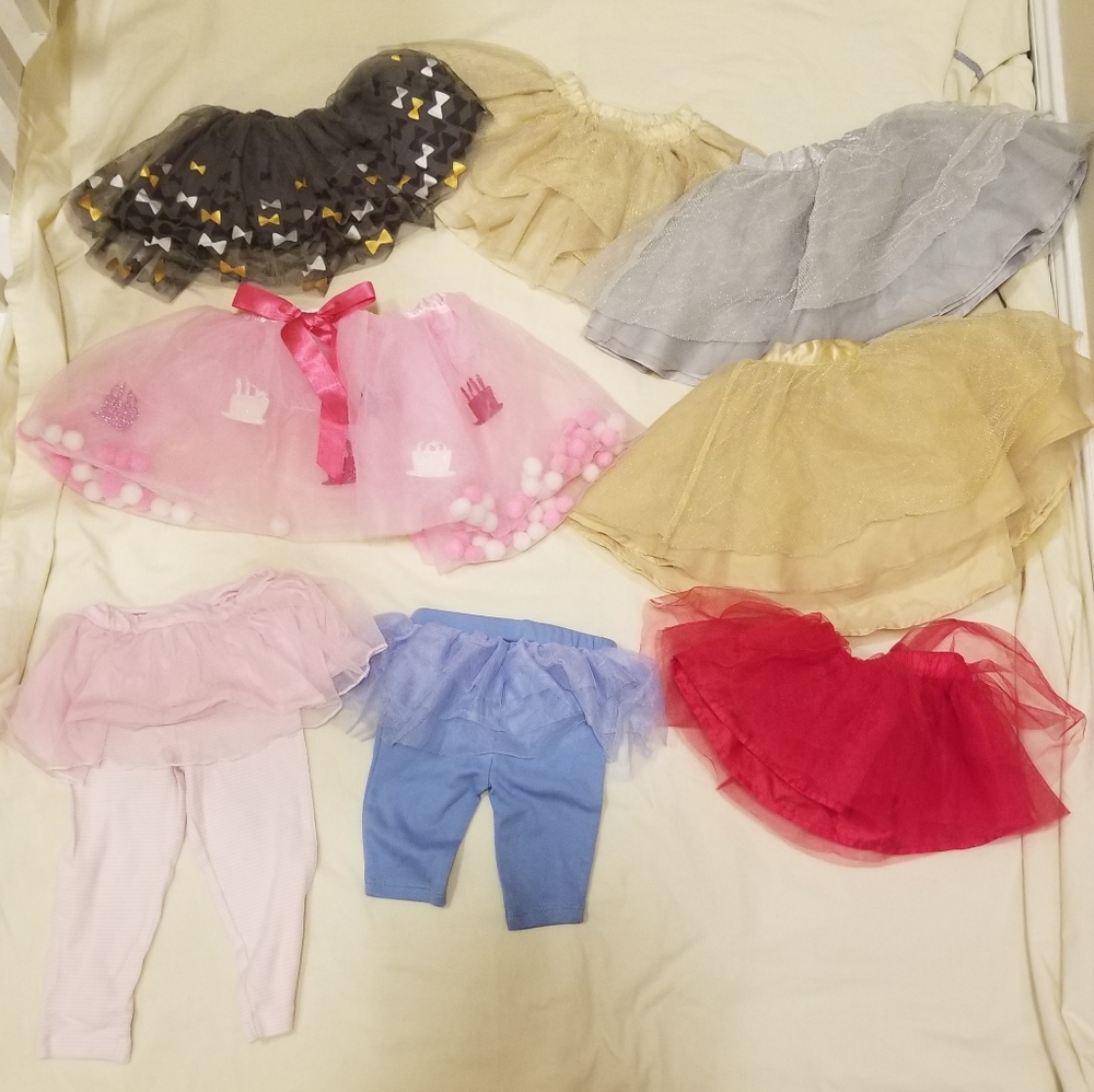 Toddler girls bundle of eight (8)tutu skirts
